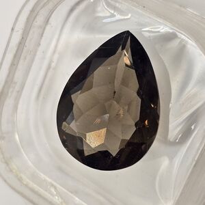 Large Pear Facet Cut Smoky Quartz